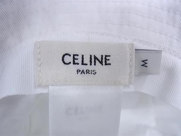 Celine Cotton 100% Bucket M White Hat — view 5