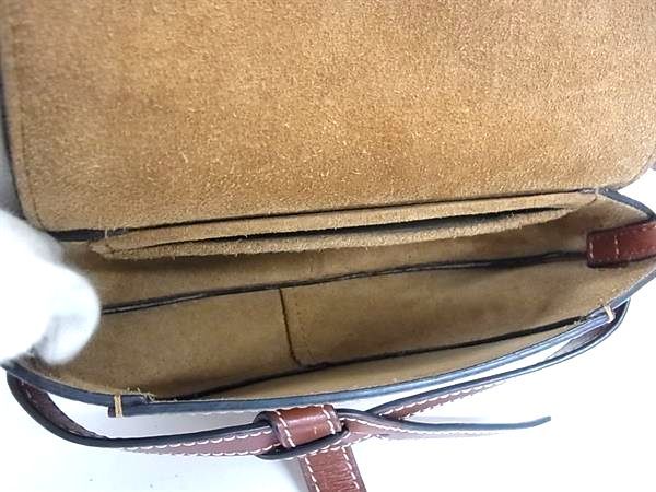 Loewe Gate Anagram Leather Crossbody Shoulder Bag Pochette Brown — view 5