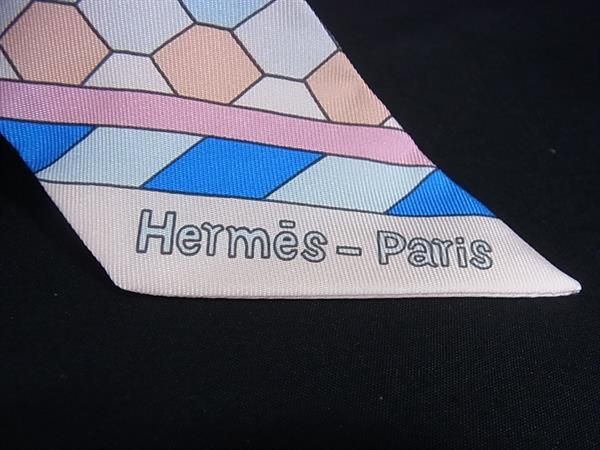 Hermes les Murmures de la Foret Whisper of the Twilly Silk 100% Ribbon Scarf — view 4