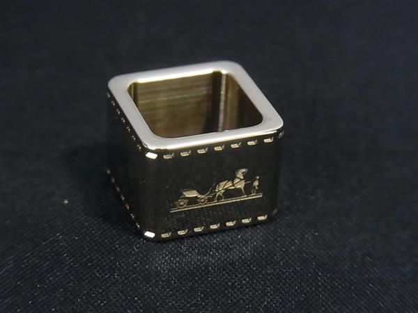 Hermes Mini Bolduc Scarf Ring Closure Silver