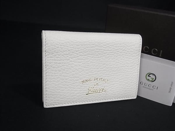 Gucci Leather Card Case Holder Ivory