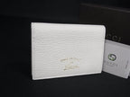 Gucci Leather Card Case Holder Ivory