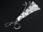 Louis Vuitton Monogram Tassel Key Holder Key Ring Charm White Black — view 2