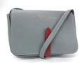 Celine Leather Crossbody Shoulder Bag Pochette Blue Gray