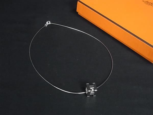 Hermes Cage D'h Cube Pendant Silver