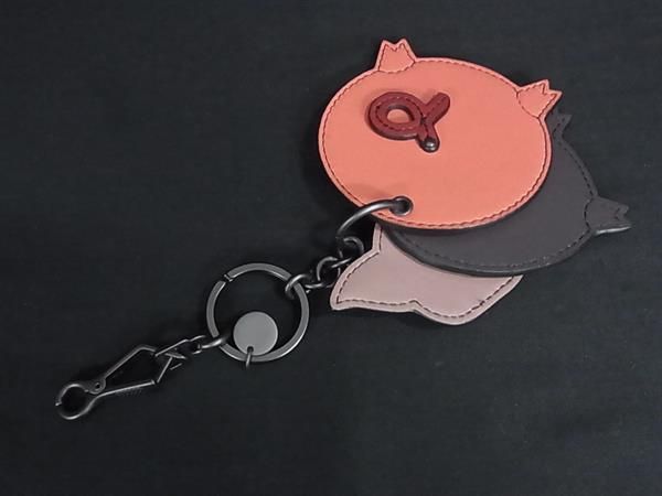 Bottega Veneta Intrecciato Leather Pig Key Holder Pink Brown — view 2