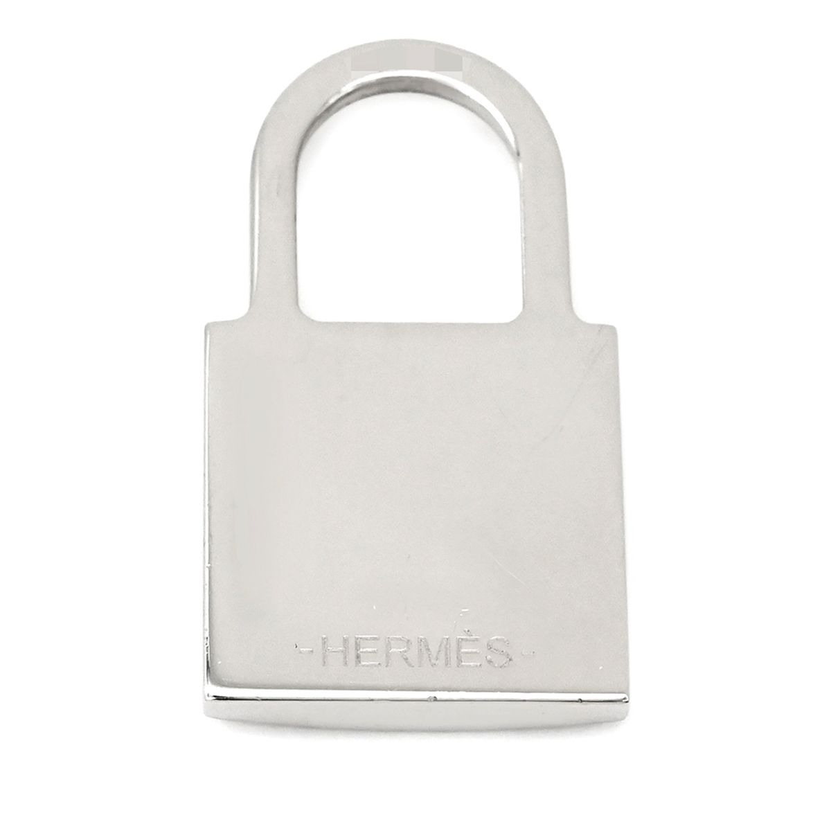 Hermes Earrings O'Kelly Metal Veau Swift Black Silver Cadena Shape Hoop — view 8