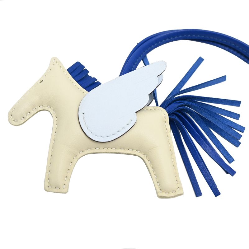 Hermes Rodeo Pegasus Bag Charm Blue