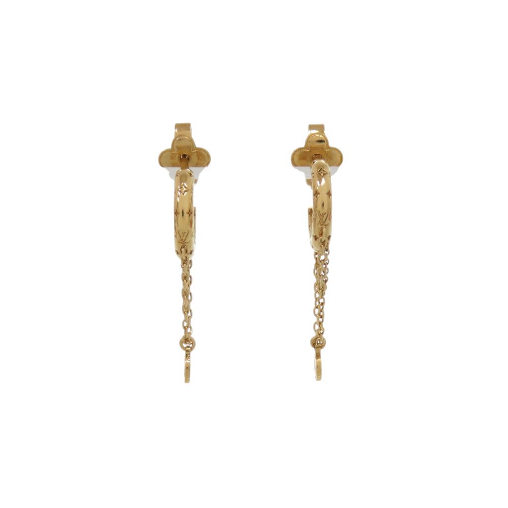 Louis Vuitton Boucles d'Oreilles Mini Hoop Earrings Metal Gold — view 4