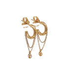 Louis Vuitton Boucles d'Oreilles Mini Hoop Earrings Metal Gold — view 3