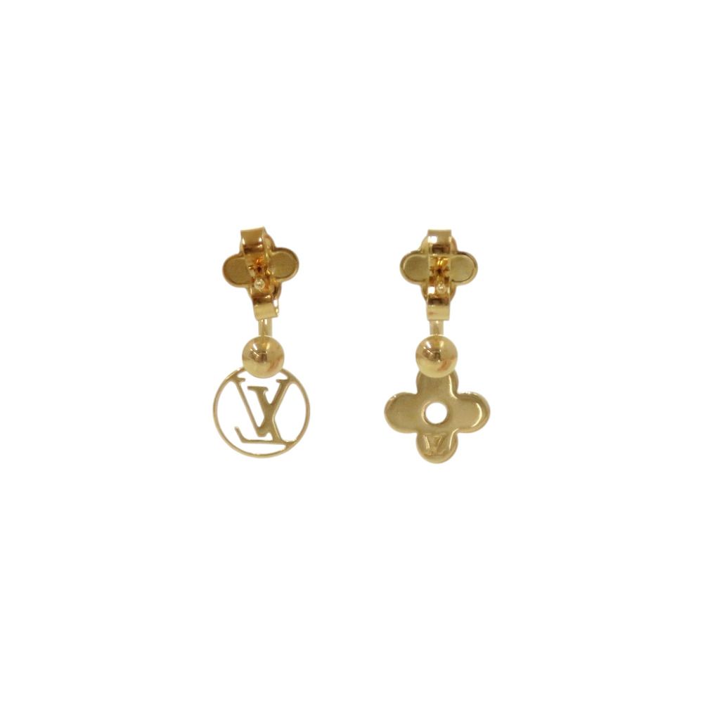 Louis Vuitton Blue Earrings Metal Gold — view 3