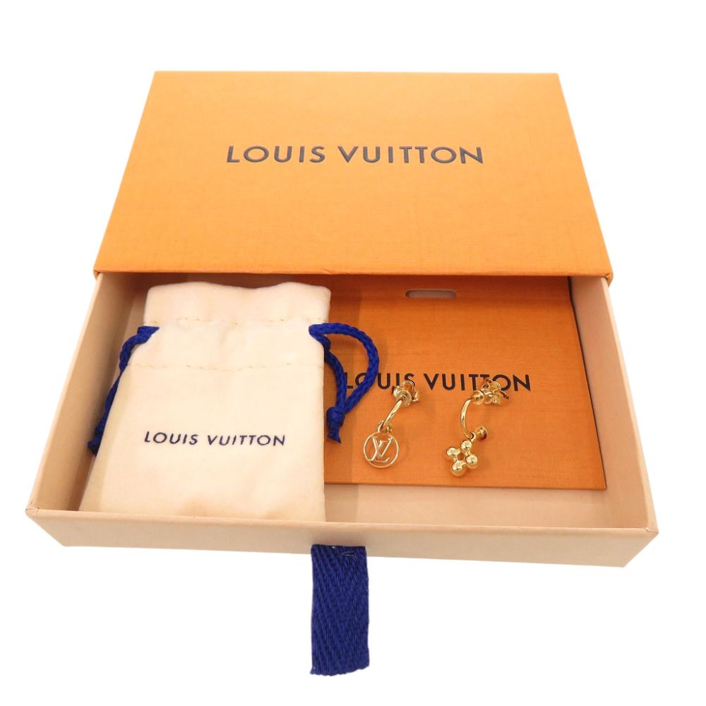 Louis Vuitton Blue Earrings Metal Gold — view 2