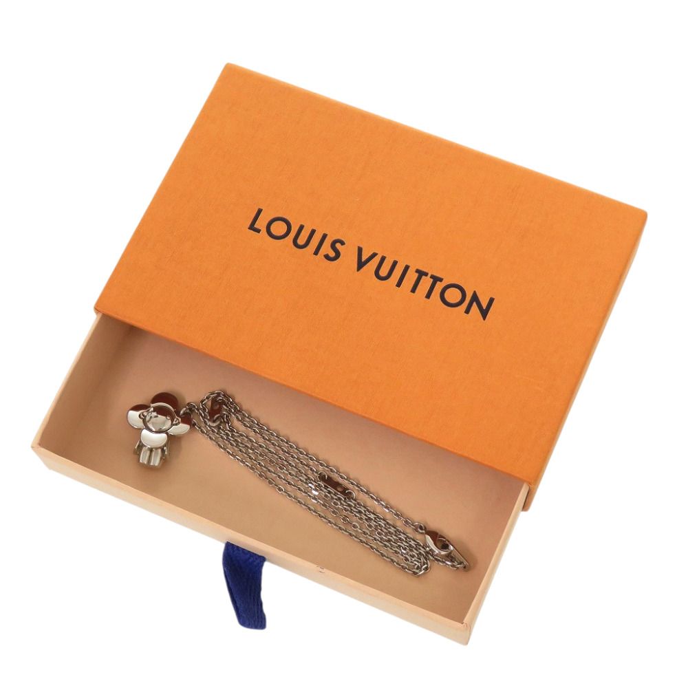 Louis Vuitton Vivienne Metal Charm Necklace Silver — view 2