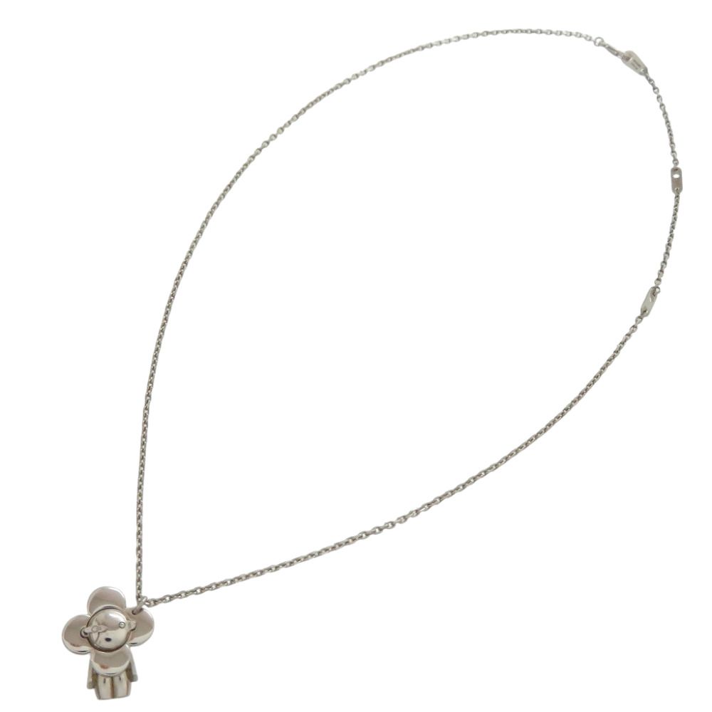 Louis Vuitton Vivienne Metal Charm Necklace Silver