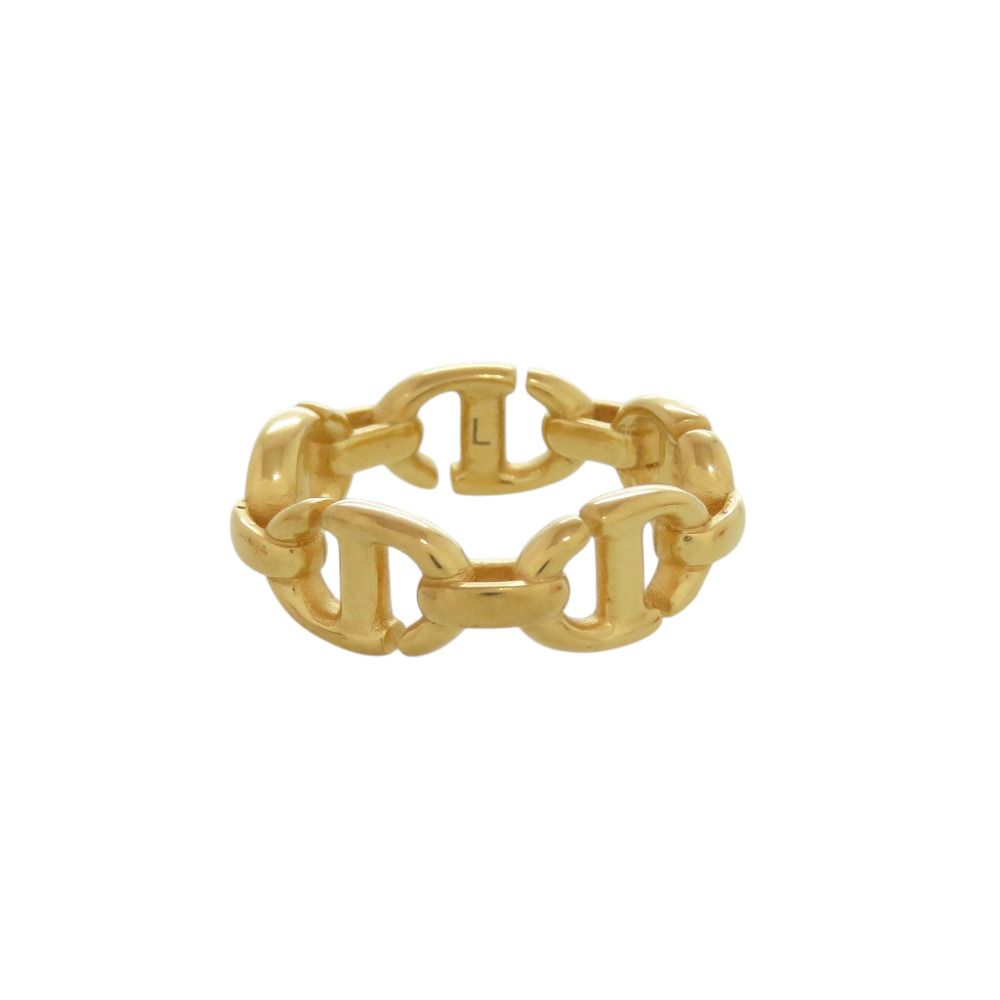 Dior CD Navy Logo Ring Metal Gold — view 4