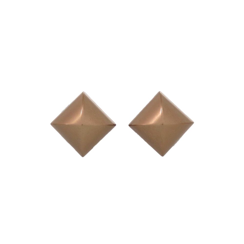 Hermes Medor Reversible Metal Navy Gold Earrings — view 3