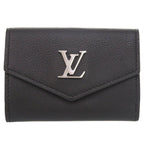 Louis Vuitton Portefeuille Lock Mini IC Calfskin Noir Trifold Wallet Black