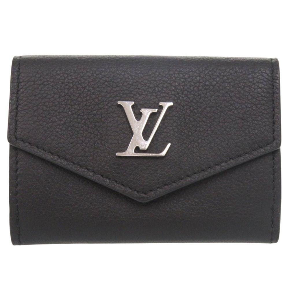 Louis Vuitton Portefeuille Lock Mini IC Calfskin Noir Trifold Wallet Black