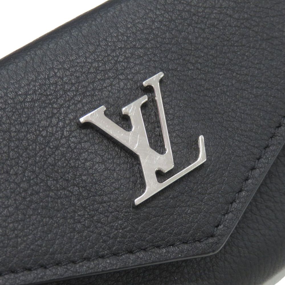 Louis Vuitton Portefeuille Lock Mini IC Calfskin Noir Trifold Wallet Black — view 7