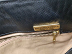Bottega Veneta Shoulder Bag Navy Canvas Leather — view 8
