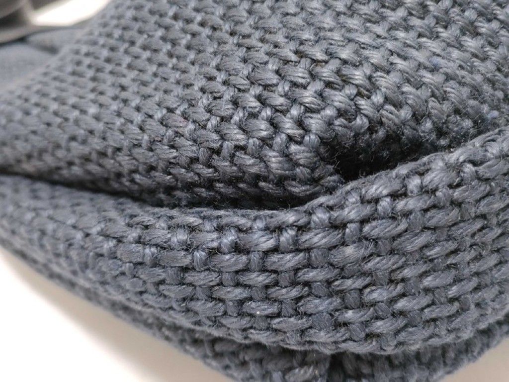 Bottega Veneta Shoulder Bag Navy Canvas Leather — view 6