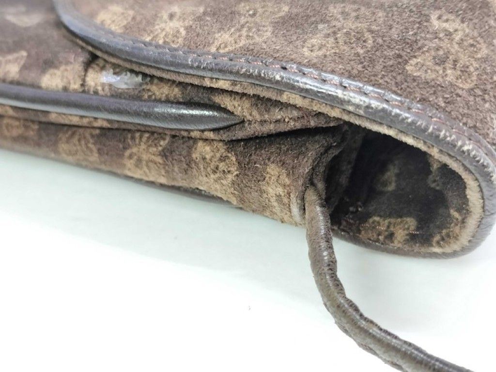 Bottega Veneta Shoulder Bag Brown Suede Leather Butterfly — view 5