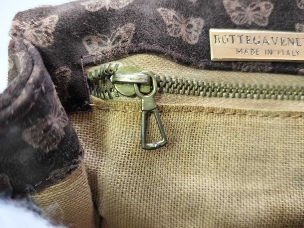 Bottega Veneta Shoulder Bag Brown Suede Leather Butterfly — view 8