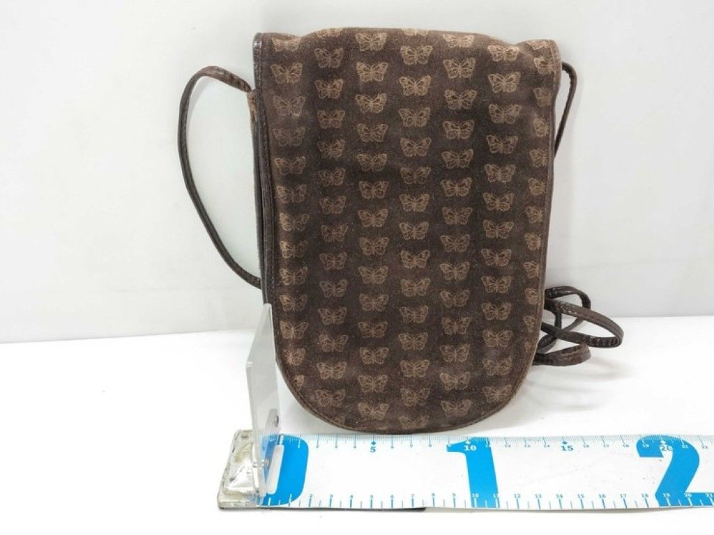 Bottega Veneta Shoulder Bag Brown Suede Leather Butterfly — view 2