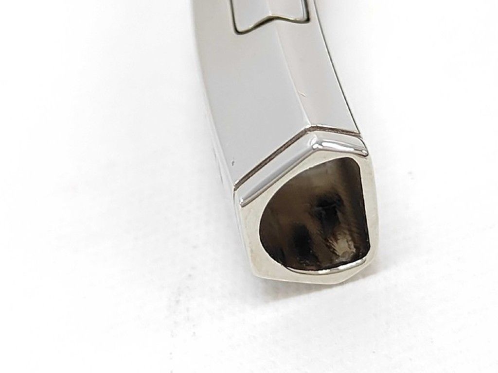 Louis Vuitton Bracelet Clip It Black Leather Silver — view 6