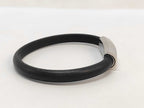 Louis Vuitton Bracelet Clip It Black Leather Silver — view 3