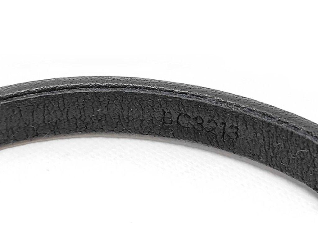 Louis Vuitton Bracelet Clip It Black Leather Silver — view 8