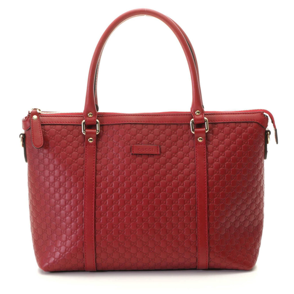 Gucci Micro Guccissima 2-Way Bag Red Leather