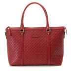 Gucci Micro Guccissima 2-Way Bag Red Leather