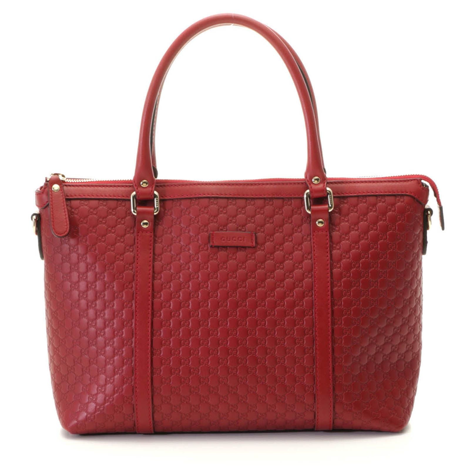 Gucci Micro Guccissima 2-Way Bag Red Leather