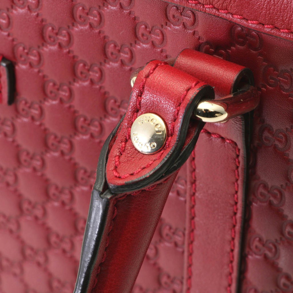 Gucci Micro Guccissima 2-Way Bag Red Leather — view 6