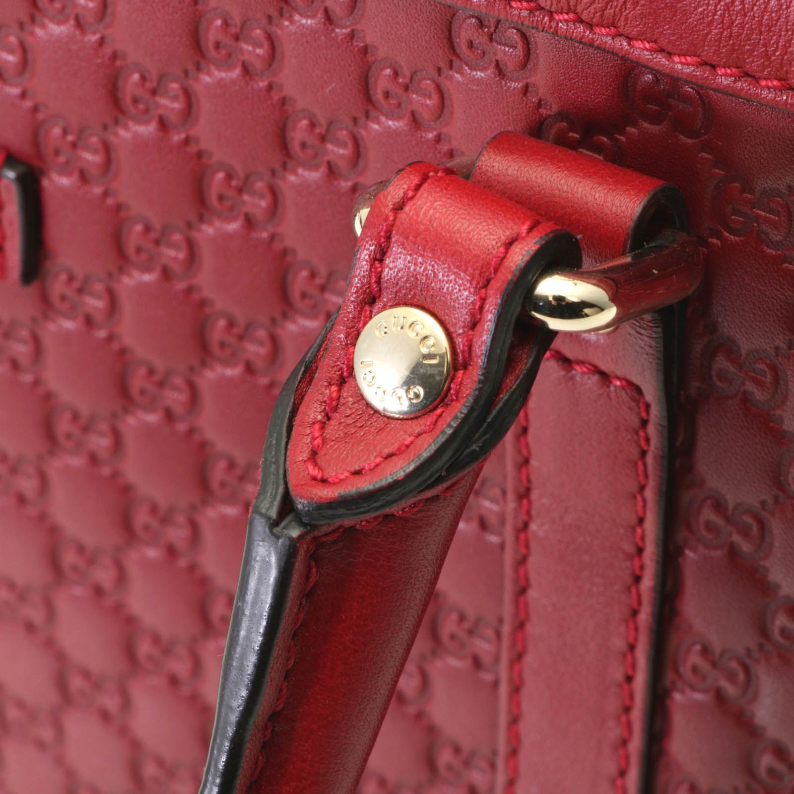 Gucci Micro Guccissima 2-Way Bag Red Leather — view 6
