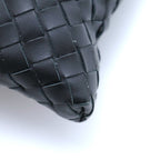 Bottega Veneta Intrecciato Shoulder Bag Black Leather — view 7