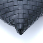 Bottega Veneta Intrecciato Shoulder Bag Black Leather — view 6