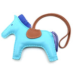 Hermes Rodeo Pegasus Bag Charm Blue