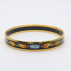 Hermes Bracelet Enamel PM Metal Multicolor Black Gold Cloisonne — view 3