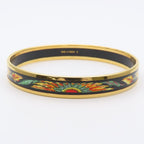 Hermes Bracelet Enamel PM Metal Multicolor Black Gold Cloisonne — view 4