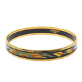 Hermes Bracelet Enamel PM Metal Multicolor Black Gold Cloisonne