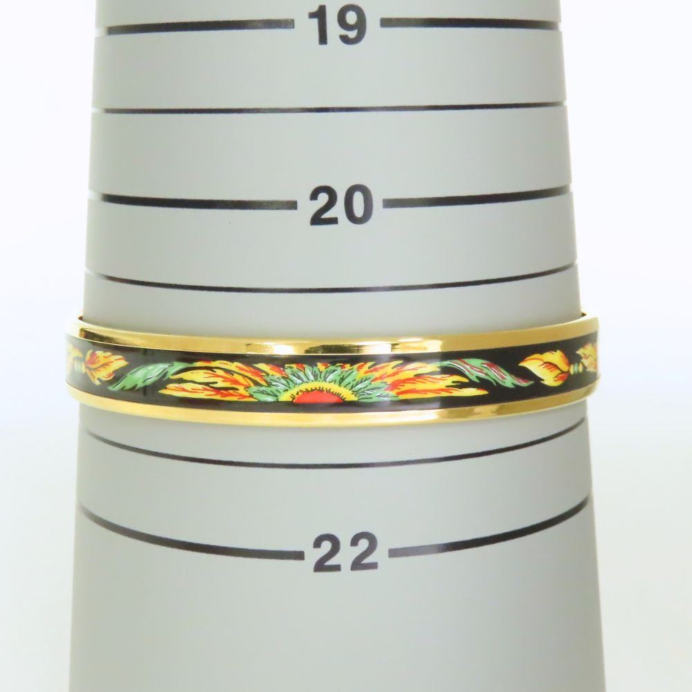 Hermes Bracelet Enamel PM Metal Multicolor Black Gold Cloisonne — view 7