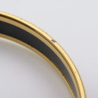 Hermes Bracelet Enamel PM Metal Blue Gold Black Cloisonne Ribbon — view 7