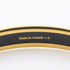 Hermes Bracelet Enamel PM Metal Blue Gold Black Cloisonne Ribbon — view 6