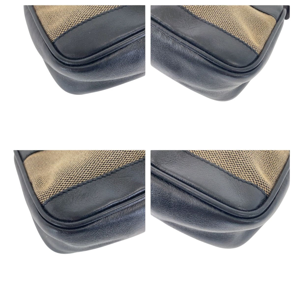 Gucci Black Beige Silver Mini Shoulder Bag Pouch — view 3