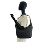 Gucci Black Gold GG Canvas Leather Hobo Shoulder Bag — view 7