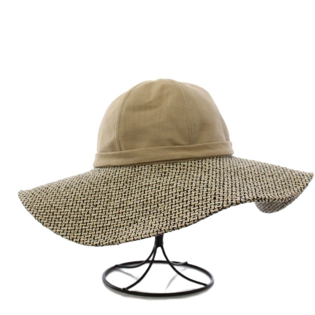 Chanel CC Logo Bucket Hat Tweed 58 Beige — view 5