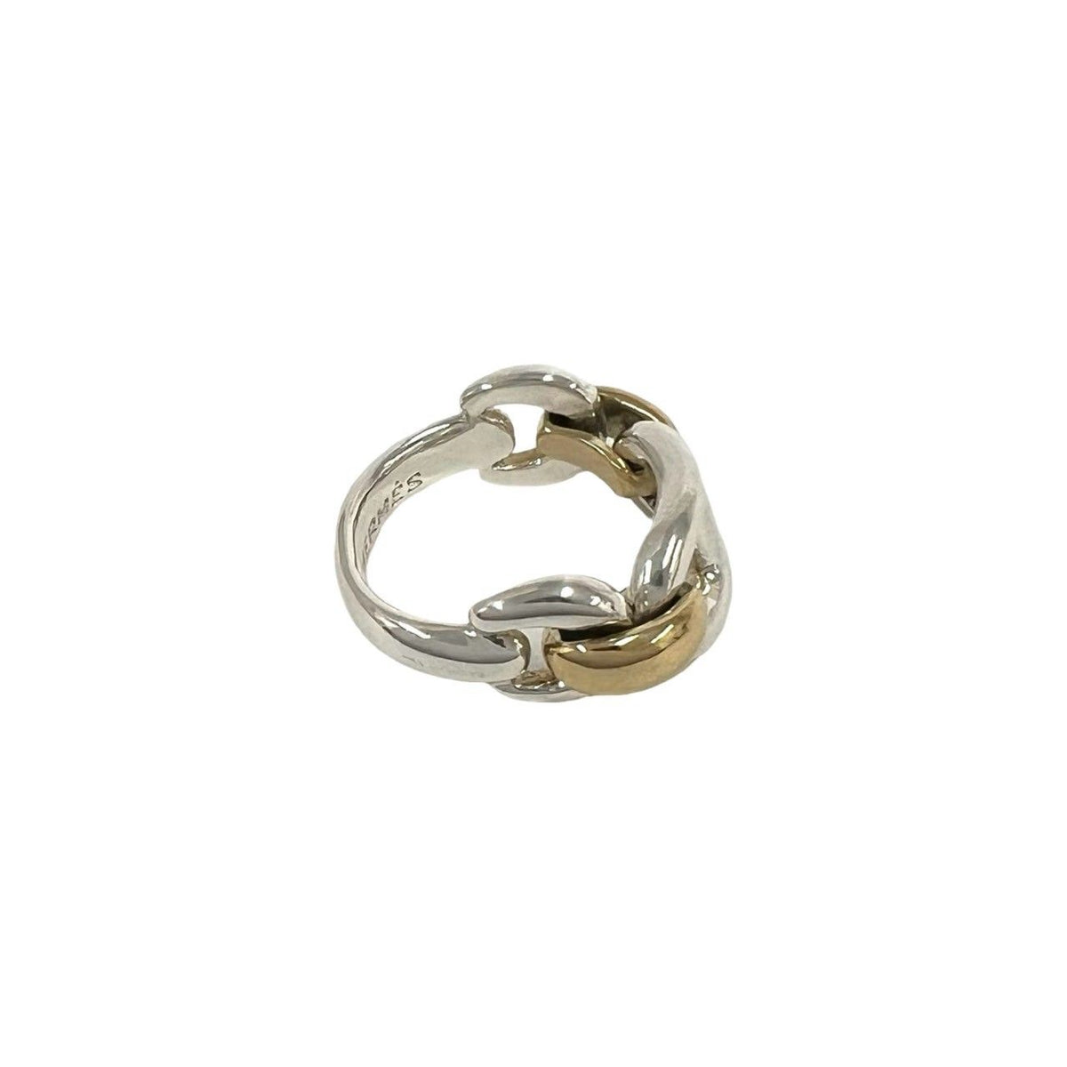 Hermes Chaine D'ancre Ring Silver Yellow Gold — view 5