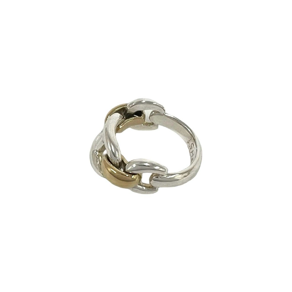 Hermes Chaine D'ancre Ring Silver Yellow Gold — view 4